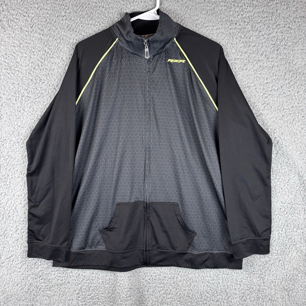 Polaris RZR Jacket Mens XL Gray Black Full Zip Snowmobile Stretch Performance